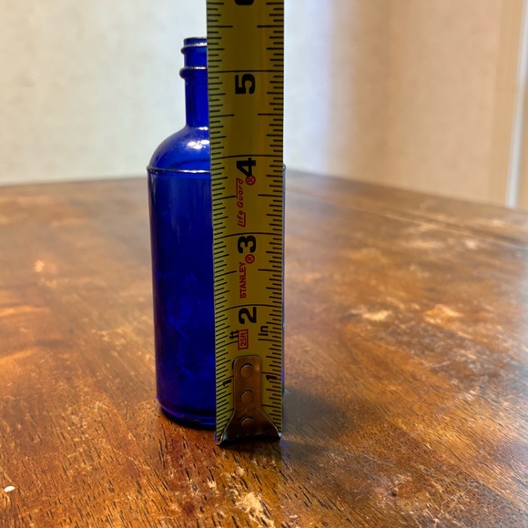 Antique Vintage cobalt glass med apothecary bottles - Picture 4 of 8